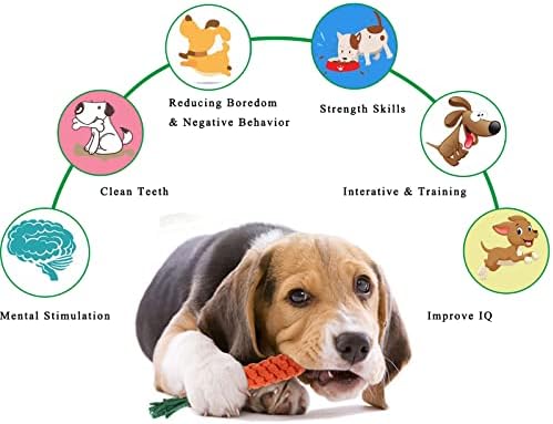 צעצועי כלבים LWBMG לגור, 10 חתיכות כבד צעצועים לעיסה לכלבים קטנים בינוניים, צעצועי חבל כלבים כותנה, צעצועי לעיסת