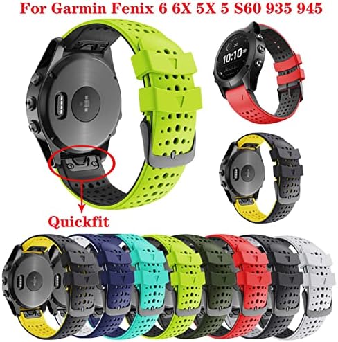 COOVS 26 22 ממ שחרור מהיר רצועת Watchband עבור Garmin Fenix ​​7 7x 6 6x fenix 5 5x 3 3 HR 935 צפה בסיליקון Easyfit Strap