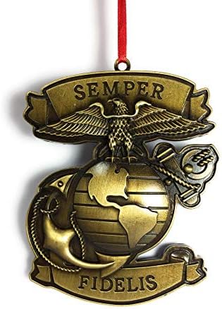 ארצות הברית חיל הנחתים סמפר פידליס מתכת חג המולד קישוט צבאי חדש