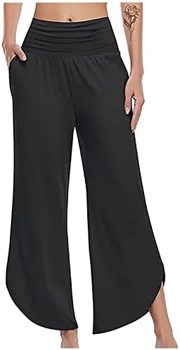 מכנסי טרקלין של Dreamlascar נשים עם כיסים רופפים מכנסי טרנינג יוגה מזדמנים רופפים מכנסי טרנינג מזדמנים נוחים