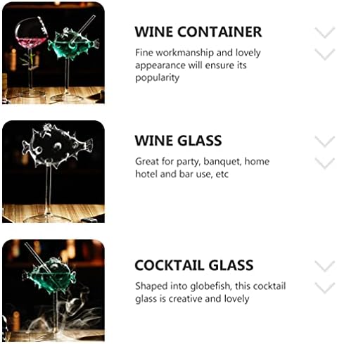 Bestonzon Bar כוסות פוח קוקטייל דגים זכוכית: חלילי שמפניה שותים קריסטל יין גביע משקאות משקאות כלי אוכל דקורטיביים לבר