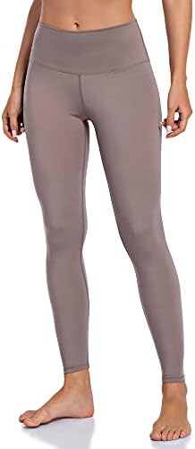 נשים גבוהה מותן יוגה מכנסיים עם כיסים אימון חותלות 7/29 אורך התחת הרמת חלקה עירום תחושה צועד