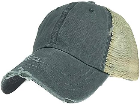 בציר שטף כותנה רשת בייסבול כובע במצוקה כותנה אבא כובע בייסבול כובע יוניסקס מתכוונן פולו נהג משאית בארה ' ב