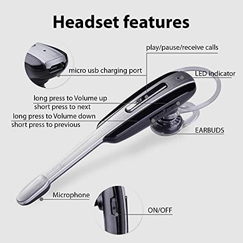 אוזניות Tek Styz תואמות את Samsung Galaxy S5 Sport באוזן אלחוטית Bluetooth רעש מבטלת אוזנית
