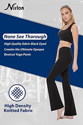 מכנסי יוגה של Bootcut של Nirlon נשים - מכנסי רגליים רחבות לנשים מכנסי יוגה רכים ונושמים מכנסי יוגה ליוגה רגילה ופלוס גודל