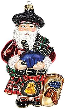 סקוטי סקוטלנד סנטה פולני פה פוצץ זכוכית חג המולד קישוט קישוט