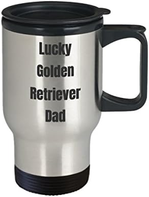 גולדן רטריבר אבא ספל נסיעות קפה קפה רעיון למתנה למזל כלב אבא גברים מאהב חיות מחמד חידוש בדיחה בדיחה
