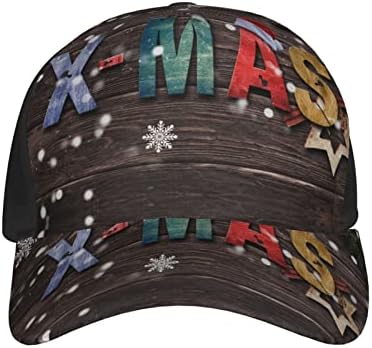כובע בייסבול מודפס עם שלג, כובע אבא מתכוונן, מתאים לריצה לכל מזג אוויר ופעילויות חוצות שחור