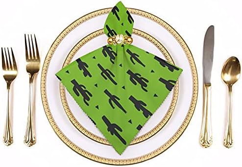 CACTUS דפוס דפוסי ארוחת ערב לשימוש חוזר במפית מפית מושלם לחתונות ארוחות חג המולד ארוחות חג המולד מפיות מפיות