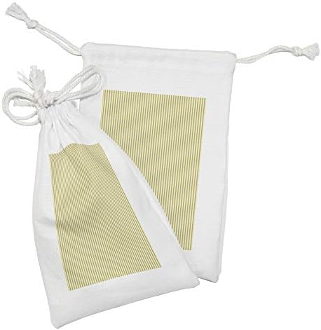 ערכת כיס אפור בצבע אפור וצהוב סט של 2, אוהל קרקס בהשראת פסי רטרו וינטג