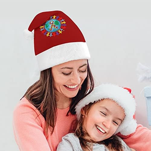 אני אוהב מישהו עם אוטיזם בפלאש חג המולד כובע שובב ונחמד סנטה כובעי עם קטיפה ברים ונוחות אוניית חג המולד קישוט