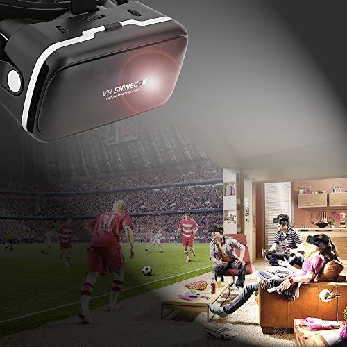 אוזניות Ashata VR התואמות לאייפון ולגבי אנדרואיד, אוזניות משקפי VR 3D של מציאות מדומה למשחקי VR וסרטי תלת מימד, משקפי