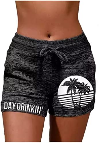 מכנסיים קצרים מזיעה של קיץ המותניים לנשים לנשים מזדמנים חדר כושר מפעיל מכנסיים קצרים חופשה חוף חוף נוח מכנסיים