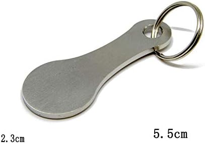 חבילת קסמוטי של 2 אסימוני עגלת קניות טבעת מפתח-מחזיק מפתחות נירוסטה שחרור נעילת מטבעות למטר, החלפה או עגלת מכולת , רסיס, מידה