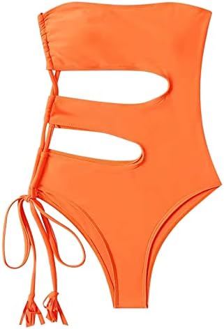 מכנסיים קצרים של חוף KCJGIKPOK משולש נשים בגד ים יפה מותניים חסרי גב מונוכרום ביקיני סקסי ביקיני צהוב