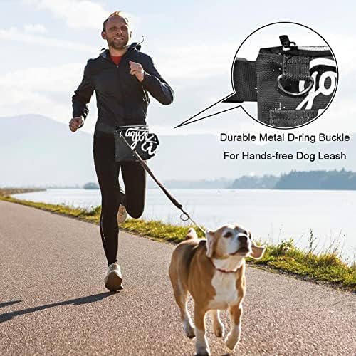 צללית הכלב והציטוט תיק חגורת ריצה, מחזיק טלפון של חבילת המותניים המתכווננת להליכה, אימונים, טיולים קצרים לגברים נשים
