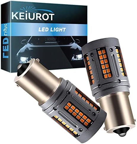 Keiurot 7507 נורת LED ענבר קנבוס שגיאה בחינם PY21W BAU15S 12496 2641A 5009 נורת LED ללא היפר פלאש לפניית האות