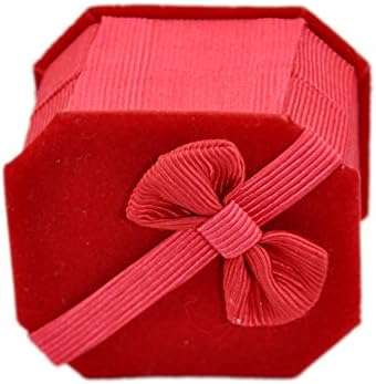 יוקרה משובחת עגילי קטיפה אדומה עגילי סיכה קופסת מתנה תכשיטים עם קשת סרט בעבודת יד ליום האם
