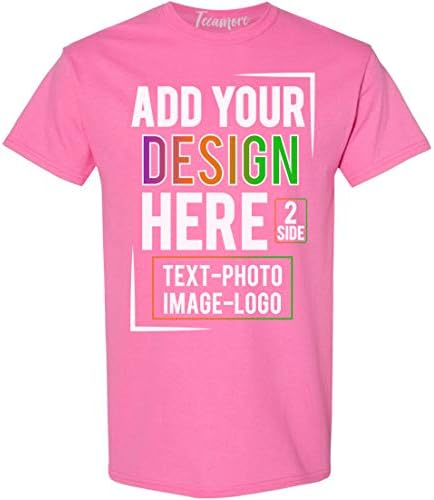 חולצה מותאמת אישית גברים נשים מוסיפות עיצוב משלך תמונה תמונה טקסט קדמי צד קדמי