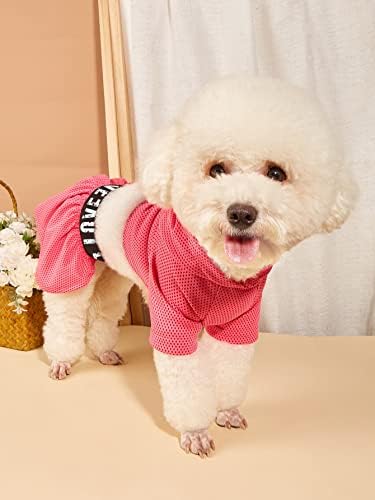 Qwinee 2 PCS חולצת כלבים עליון וחצאית סט חצאית נושמת קפוצ'ון קפוצ'ון נושם חצאית קצרה לחתול כלב בינוני חתלת