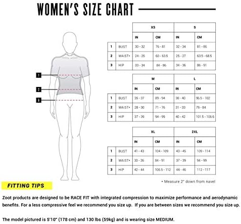 מכנסיים קצרים של TRI 6 אינץ 'של Zoot Women's Ltd-מכנסיים קצרים של טריאתלון, שחייה, ריצה ואופניים מכנסיים קצרים עם
