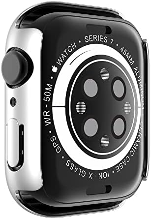 מארז Hujioo תואם ל- Apple Watch Series 8 7 פגוש 41 ממ 45 ממ כיסוי מחשב יהלום Bling עבור Iwatch 8 7 אביזרים