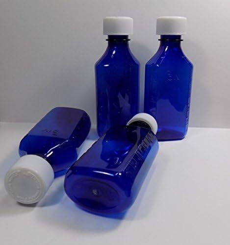 12 מגרש סגלגל סגלגל 16 גרם בקבוקי רפואה כחולים קובלט RX W/CAPS