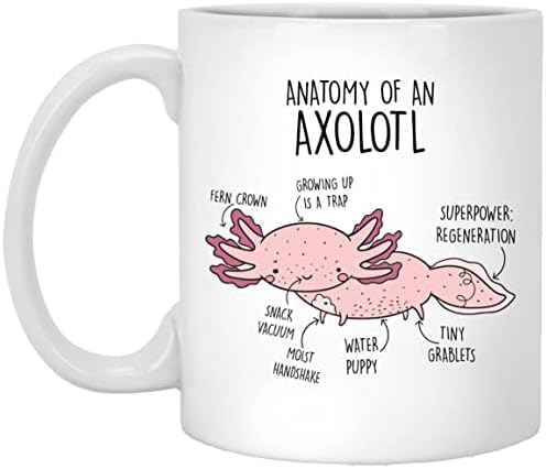 מתנות גרינסטאר ספל קפה אקסולוטל, מתנת אקסולוטל חמודה, חובב דגי הליכה מקסיקני, כוס אקסולוטל ורודה מצחיקה, מתנה בשבילה, לו,