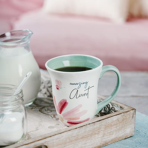 ביתן-16 עוז גדול קפה כוס ספל מדהים דודה בצבעי מים פרפר ופרח