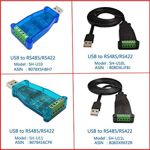 ממיר DSD Tech SH-U10 USB לממיר RS485 עם CP2102 CHIP תואם ל- Windows 7,8,10, Linux, Mac OS