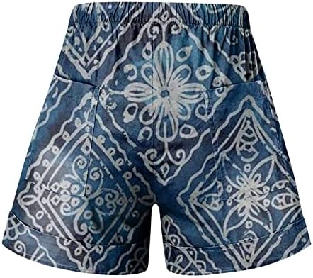 מכנסיים קצרים קצרים של Uqrzau לנשים סווטשירט מערבית מותניים גבוהים רופפים מכנסיים קצרים מזדמנים 2023
