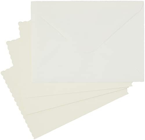 דוקרפט פפרמניה מסולסל כרטיסים / מעטפות, 5 על ידי 7-אינץ, קרם, 12-חבילה