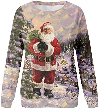חג המולד חולצות לנשים סקופ צוואר החג שמח בסוודרים לא הוד רופף מתאים נשים בסוודרים סוודרים