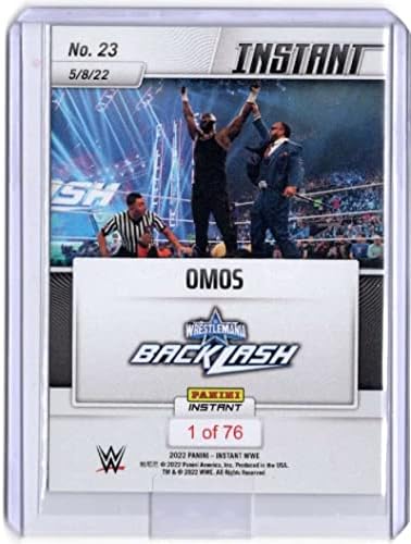 OMOS SP 2022 Panini Instant WWE בכורה /7623 Backlash Cond WrestleMania שולט מחדש