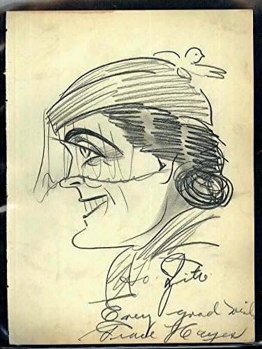 1920-30 של וינסנט זיטו קריקטורה של גרייס הייז חותם על ידי הייז