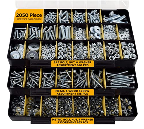 ג ' קסון פאלמר 2,050 ערכת מבחר חומרה חתיכה עם ברגים, אגוזים, ברגים & מגבר; מנקי