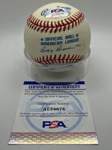 אינדיאנים של בוב לימון קליבלנד חתמו על חתימה רשמית של חתימה MLB בייסבול PSA DNA *78 - כדורי בייסבול חתימה