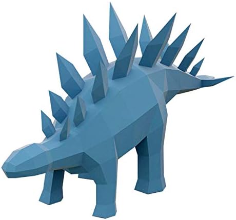 WLL-DP STEGOSAURUS 3D נייר צעצוע נייר פסל נייר DIY דגם נייר דגם תלת ממדי לקישוט גיאומטרי ביתי נייר מלאכת יד פאזל אוריגמי
