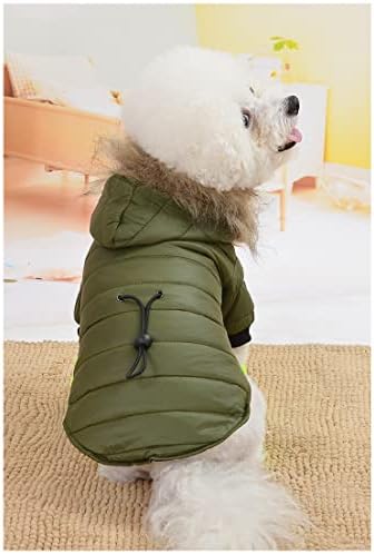 כלבי Aqiyi מעילים מזג אוויר קר חורפי אטום למים מעילים מתכווננים עבים מתכווננים לבוש חיות מחמד קפוץ קפוא