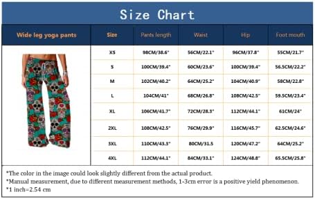 מכנסי הדפסת גולגולת נשים של Siaoma מכנסי יוגה פעילים בגודל מכנסיים רופפים
