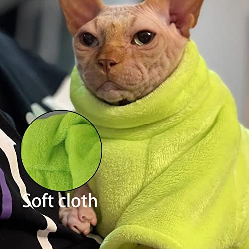 Toysructin Sphynx חתולים חסרי שיער בגדים, חתולים חמים נושמים חולצה חתולים חסרי שיער חולצת טריקו לצבע אחיד לסתיו אביב