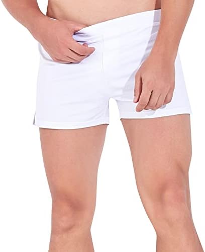 Miashui L Mens קיץ צבע אחיד מכנסי כותנה רצועה אלסטית רופפת מכנסיים אתלטים ספורטיביים יבש יבש מהיר עם מכנסיים אתלט