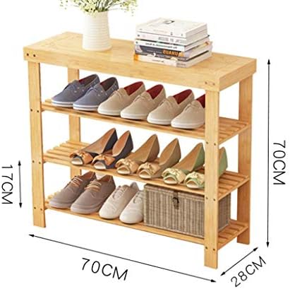 Zuqiee מודרני כלכלת נעליים פשוטות מדף בית מעונות מתלה נעל שלוש קומות למבואה מרפסת עמדת נעליים 70x28x70 סמ מתלה נעליים