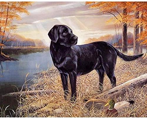 לוסנדי עשה זאת בעצמך ערכות ציור יהלומים 5 ד למבוגרים כלב מקדחה מלאה ריינסטון לברדור ציור אמנות יהלום מלאכת אמנות פנינה לעיצוב
