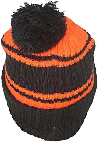 כובעי החורף הטובים ביותר כפית מפוספסת איכותית עם שרוול מוצק ופום תואם