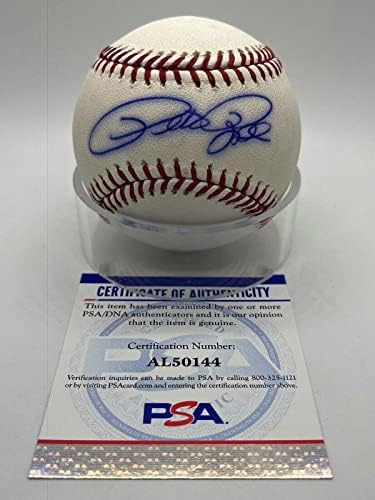 פיט רוז אדומים פיליז תערוכות חתומות על חתימה רשמית MLB בייסבול PSA DNA *44 - כדורי בייסבול עם חתימה