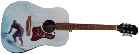 ג'ק ג'ונסון חתם על חתימה מלאה בגודל מלא בהתאמה אישית של גיבסון גיטרה אקוסטי של גיבסון אפיפון עם אימות jsa-בין חלומות,