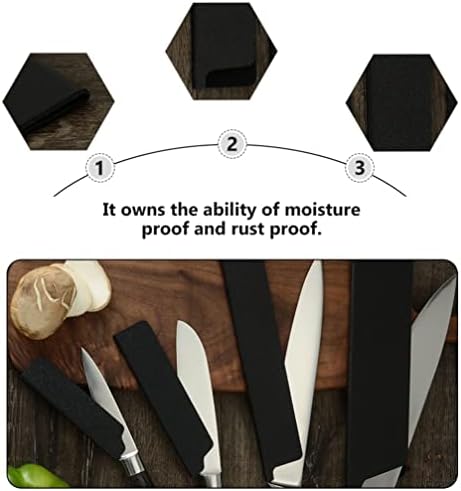 קבילוק סכין סט שחור 2 יחידות אוניברסלי סכין משמר סכיני נדן קמפינג סכיני מקרי סכיני מכסה 22 * 3.6 * 0.5 סנטימטר שחור סכין