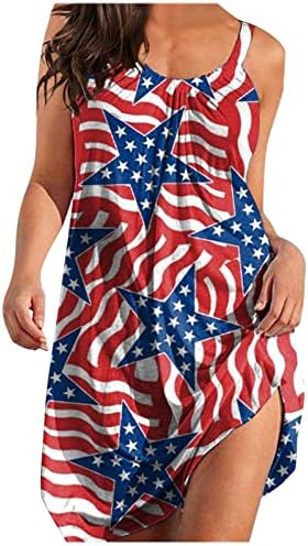 שמלות אביב של Kuaileya לנשים 2023 יום העצמאות לנשים פלוס אופנה בגודל אמריקאי 4 ביולי אלגנט או צוואר