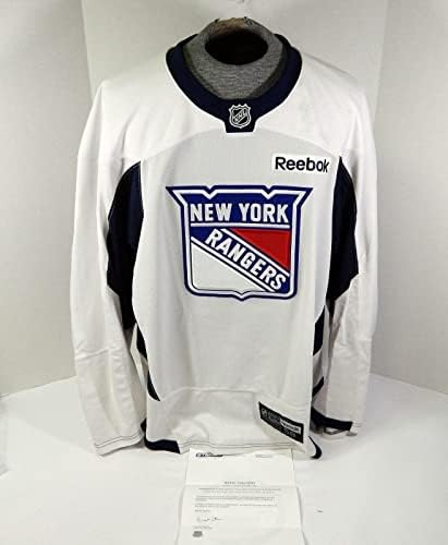 משחק ריינג'רס בניו יורק השתמשו בתרגול לבן ג'רזי ריבוק 58 DP32413 - משחק נעשה שימוש ב- NHL גופיות